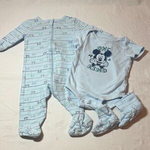Disney Baby - Light Blue Mickey Mouse 3-piece set